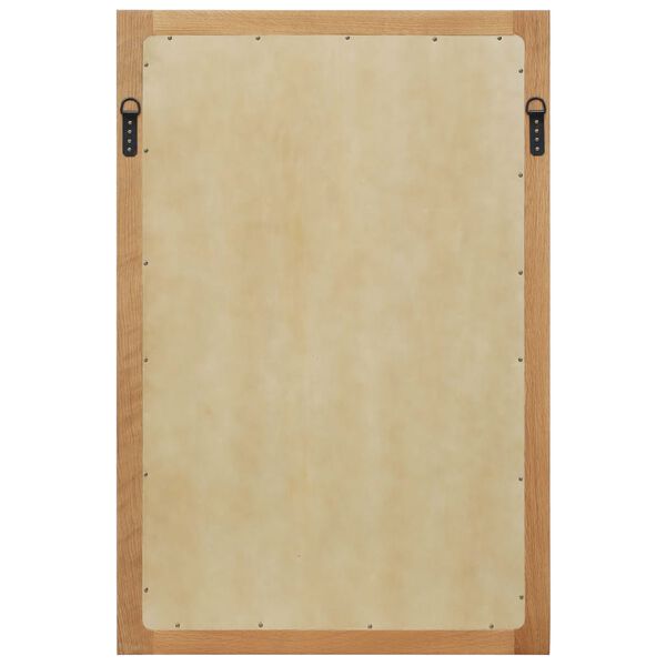 vidaXL Lustro, 60x90 cm, lite drewno dębowe