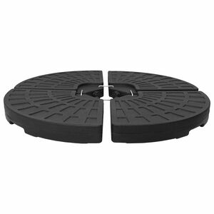vidaXL Podstawa pod parasol w formie wachlarza, 4 elementy, czarna