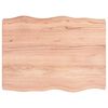 vidaXL Blat, jasnobrązowy 80x60x(2-6) cm drewno z naturalną krawędzią