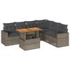 vidaXL 7-cz. zestaw wypoczynkowy do ogrodu, z poduszkami, szary