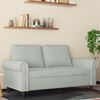 vidaXL Sofa 2-osobowa, jasnoszara, 120 cm, tapicerowana aksamitem