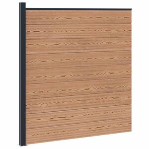 vidaXL Zestaw ogrodzeniowy 175 x 186 cm WPC i aluminium brązowy