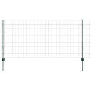 vidaXL Ogrodzenie Euro z słupkiem 25 x 1 m Stal pokryta PVC zielony