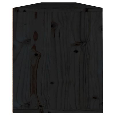 vidaXL Szafki ścienne, 2 szt., czarne, 100x30x35 cm, drewno sosnowe