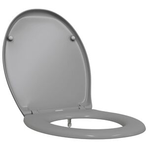 vidaXL Deska toaletowa Szary 47 x 37 x 4 cm Duroplast