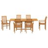vidaXL Zestaw do jadalni w ogrodzie 7 pcs Brązowy Lite drewno teakowe