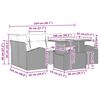 vidaXL Zestaw Sof na Ogr&oacute;d z poduszką 7 pcs Beżowy Rattan poli