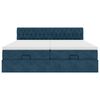 vidaXL Ł&oacute;żko otomana z materacami i diodami LED Ciemnoniebieski