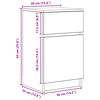 vidaXL Szafki nocne 2 szt. Stare drewno 39x35x65 cm Drewno klejone