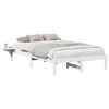vidaXL Ramka ł&oacute;żka Biały 135 x 190 cm Lite drewno sosnowe