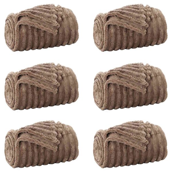 vidaXL Koce narzutowe 6 pcs Camel 270 x 240 cm Polar