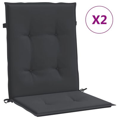 vidaXL Poduszki na krzesła ogrodowe, 2 szt., czarne, 100x50x3 cm
