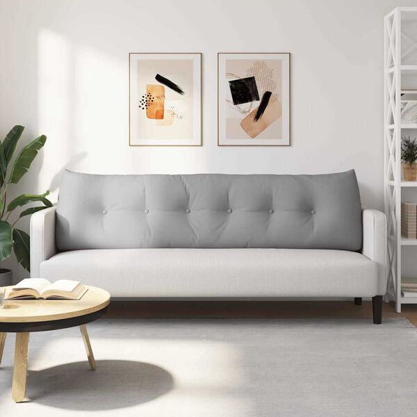 vidaXL Poduszka na plecy Szary chmur 180 x 24 x 50 cm tkanina