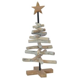 vidaXL Choinka brązowy 60 cm Lite drewno tekowe