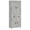 vidaXL Witrynka, szarość betonu 69,5x34x180 cm materiał drewnopochodny
