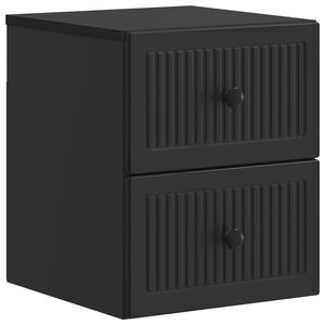 vidaXL Wisząca Szafka Nocna Czarny 33 x 34,5 x 40 cm