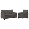 vidaXL Zestaw Sof 2 pcs ciemnoszary tkanina
