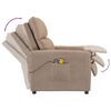 vidaXL Elektryczny fotel masujący, kolor taupe, obity mikrofibrą
