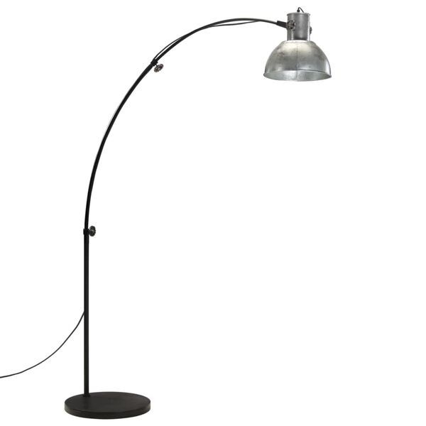 vidaXL Lampa stojąca, 25 W, srebro vintage, 150 cm, E27