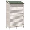 vidaXL Shed ogrodowy Biały 106 x 56 x 176,5 cm Drewno Świerkowe