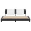 vidaXL Rama ł&oacute;żka bez materaca, Zadar, czarno-biała, 180x200 cm, ekosk&oacute;ra