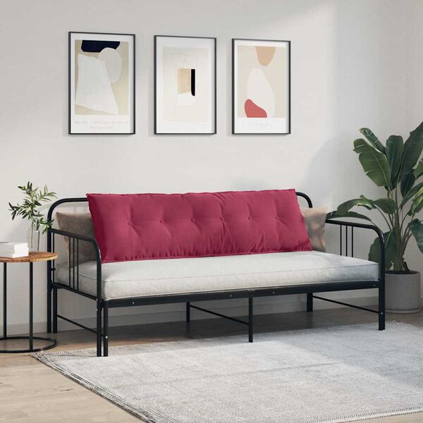 vidaXL Poduszka na plecy Czerwone wino 160 x 50 cm Tkanina sztruksowa