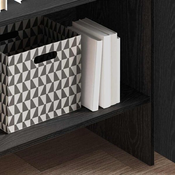 vidaXL Szafka na książki Czarny Dąb 60 x 35 x 180 cm