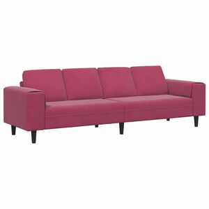 vidaXL Sofa do salonu Czerwone wino 250 x 77 x 76 cm
