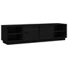 vidaXL Szafka pod TV, czarna, 156x40x40 cm, lite drewno sosnowe