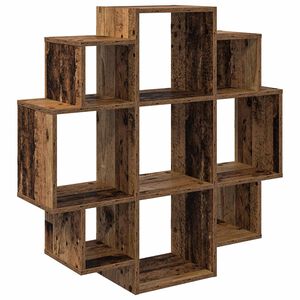vidaXL P&oacute;łka ścienna Stare drewno 90 x 25 x 90 cm Drewno inżynieryjne