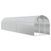 vidaXL Kurnik srebrny 1000 x 200 x 200 cm Stal ocynkowana