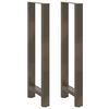 vidaXL Nogi do stołu barowego Naturalna stal 2 szt. 40x(110-111) cm Stal
