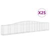 vidaXL Kosze gabionowe, 25 szt, 400x30x60/80 cm, galwanizowane żelazo