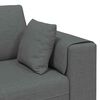 vidaXL Sofa z poduszką 3 pcs Ciemnoszary tkanina