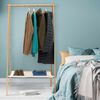 Storage solutions Stojak z wieszakiem na ubrania i 1 p&oacute;łką, sosnowy