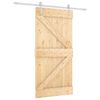 vidaXL Drzwi przesuwne Naturalne i białe 100 x 210 cm