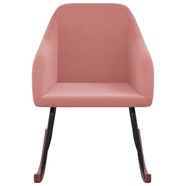 vidaXL Fotel bujany, r&oacute;żowy, tapicerowany aksamitem