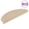vidaXL Samoprzylepne nakładki na schody, 15 szt., 65x21x4 cm, berber