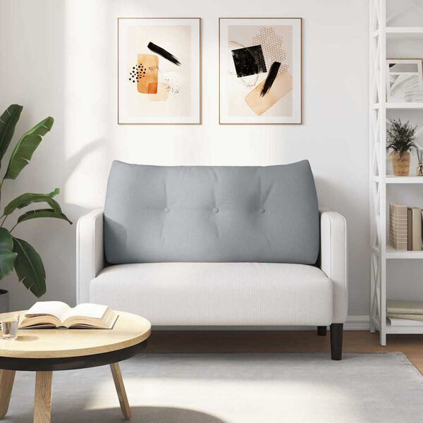 vidaXL Poduszka na plecy Jasnoszary 100 x 24 x 50 cm tkanina