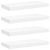 vidaXL P&oacute;łki ścienne, 4 szt., białe, 50x23,5x3,8 cm, MDF