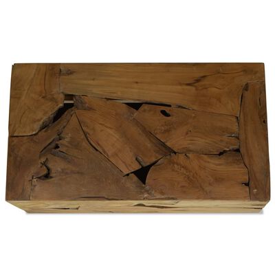vidaXL Stolik kawowy z drewna tekowego, 90 x 50 x 30 cm, brązowy