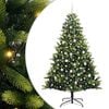 vidaXL Sztuczna Choinka Składana na Święta 300 LED zielony 210 cm
