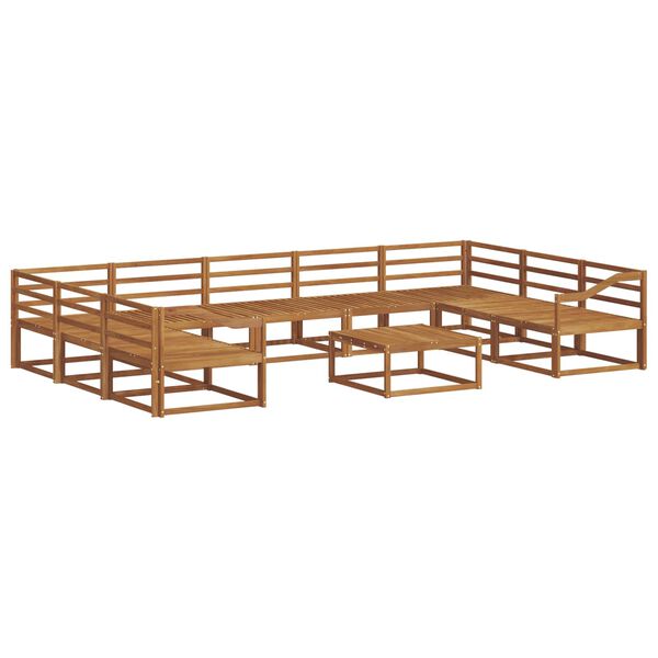 vidaXL Zestaw sof na zewnątrz 10 pcs Naturalny Lite Drewno Akacji