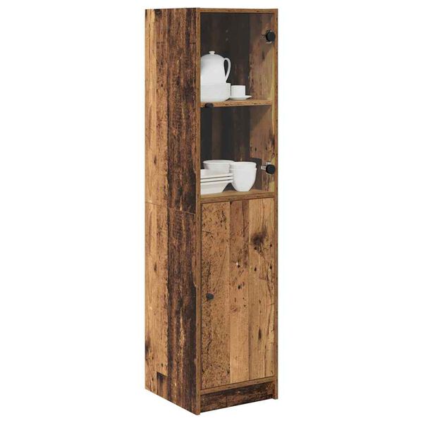 vidaXL Highboard Stare drewno 35 x 37 x 142 cm Materiał drewnopochodny