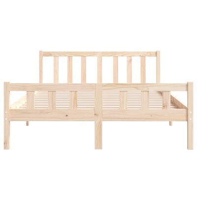 vidaXL Rama łóżka, lite drewno, 120x190 cm, podwójna
