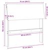 vidaXL Tapicerowane wezgłowie Jasnoszary 75 cm Lite drewno sosnowe