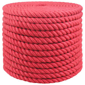 vidaXL Lina Jutowa 16 mm czerwony 100% juta Tossa