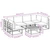 vidaXL Zestaw Sof na Ogr&oacute;d z poduszką 7 pcs Czarny Aluminium