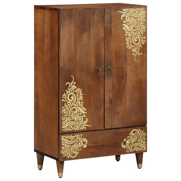 vidaXL Highboard z szufladą Brązowy 60 x 33 x 100 cm Drewno z mango