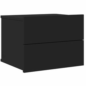 vidaXL Szafka nocna, czarna, 40x30x30 cm, materiał drewnopochodny